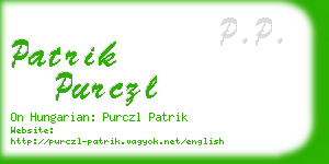 patrik purczl business card